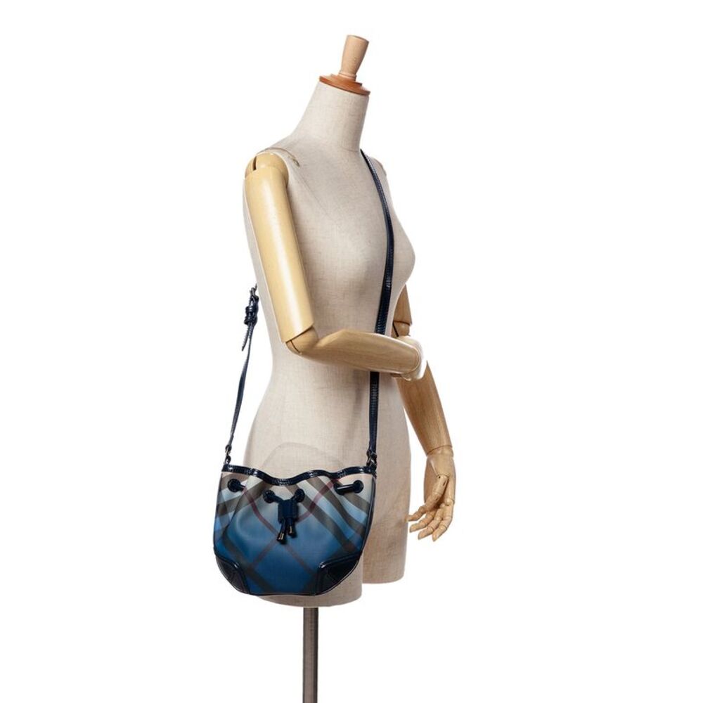 Burberry Supernova Check Coated Canvas Gradient Drawstring Crossbody - Picture 2 of 10